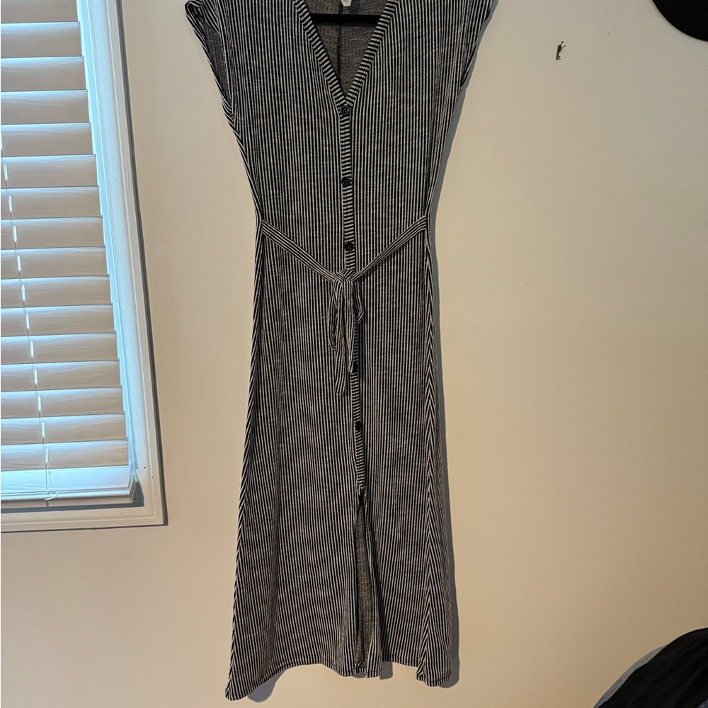 Striped Black and White Dress
